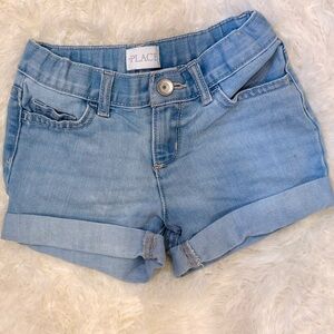 The Children's Place Light Blue Cuffed Denim Shorts